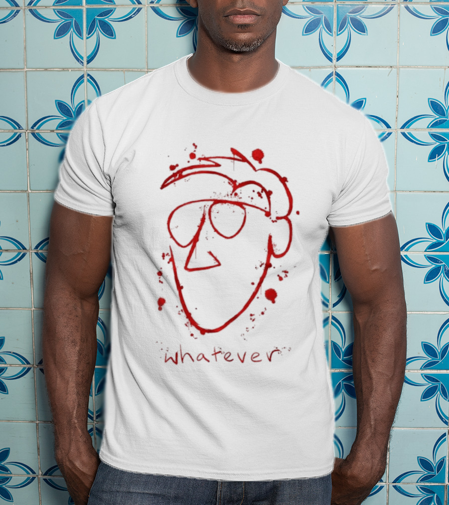 Orange Cassidy Blood Orange Whatever Minimalist Red Face T-Shirt