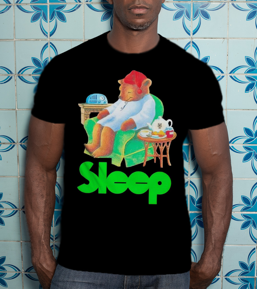 Sleep Tea Bear Radio Chair Cozy Time T-Shirt