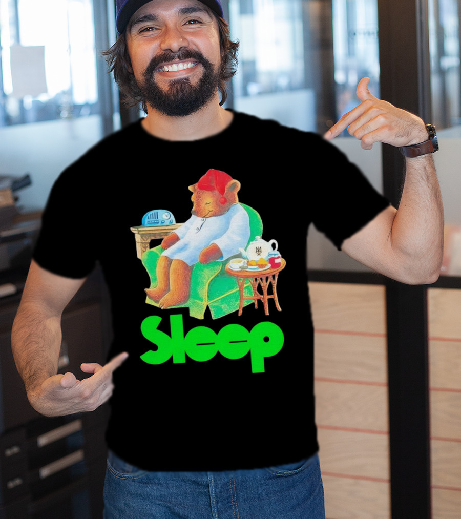 Sleep Tea Bear Radio Chair Cozy Time T-Shirt