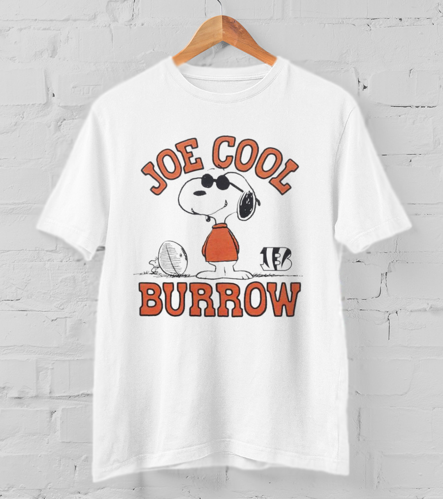 Joe Cool Snoopy Burrow Bengals Football T-Shirt