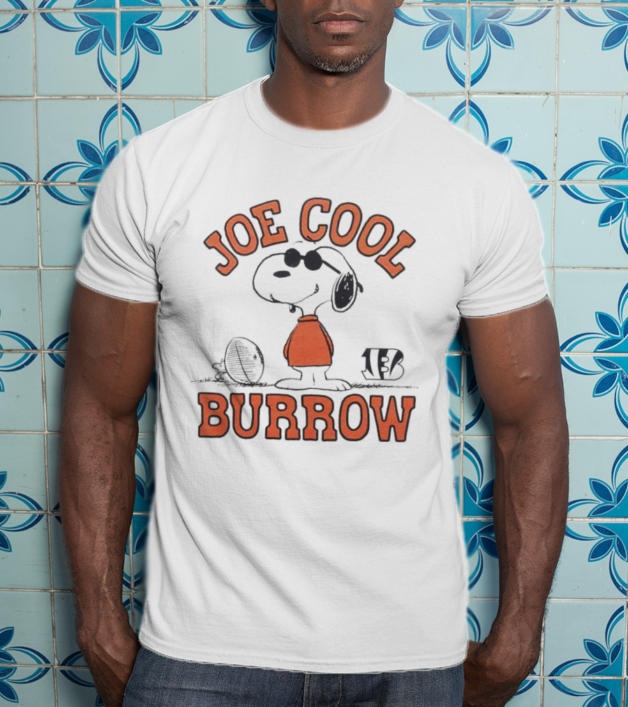 Joe Cool Snoopy Burrow Bengals Football T-Shirt