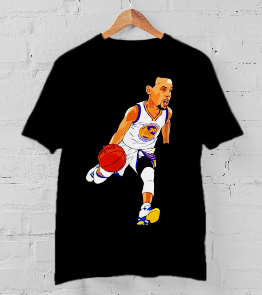 Steph Curry Oakland Basketball Cartoon Golden State Warriors T-Shirt
