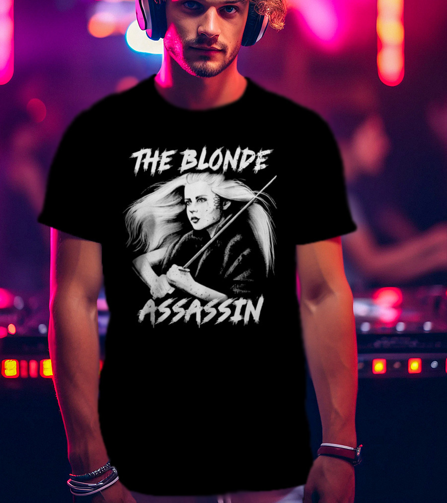 THE BLONDE ASSASSIN SWORD-WIELDING WARRIOR T-Shirt