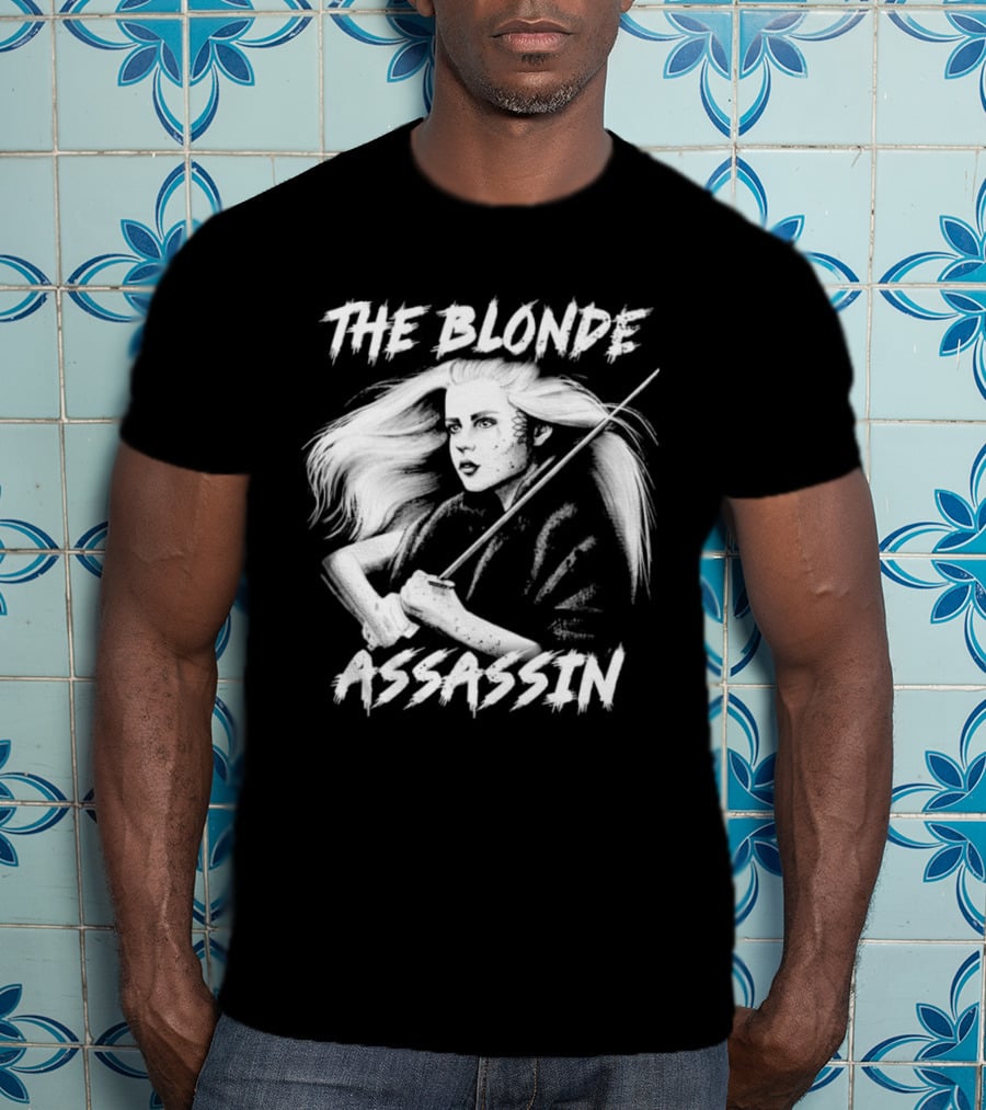 THE BLONDE ASSASSIN SWORD-WIELDING WARRIOR T-Shirt