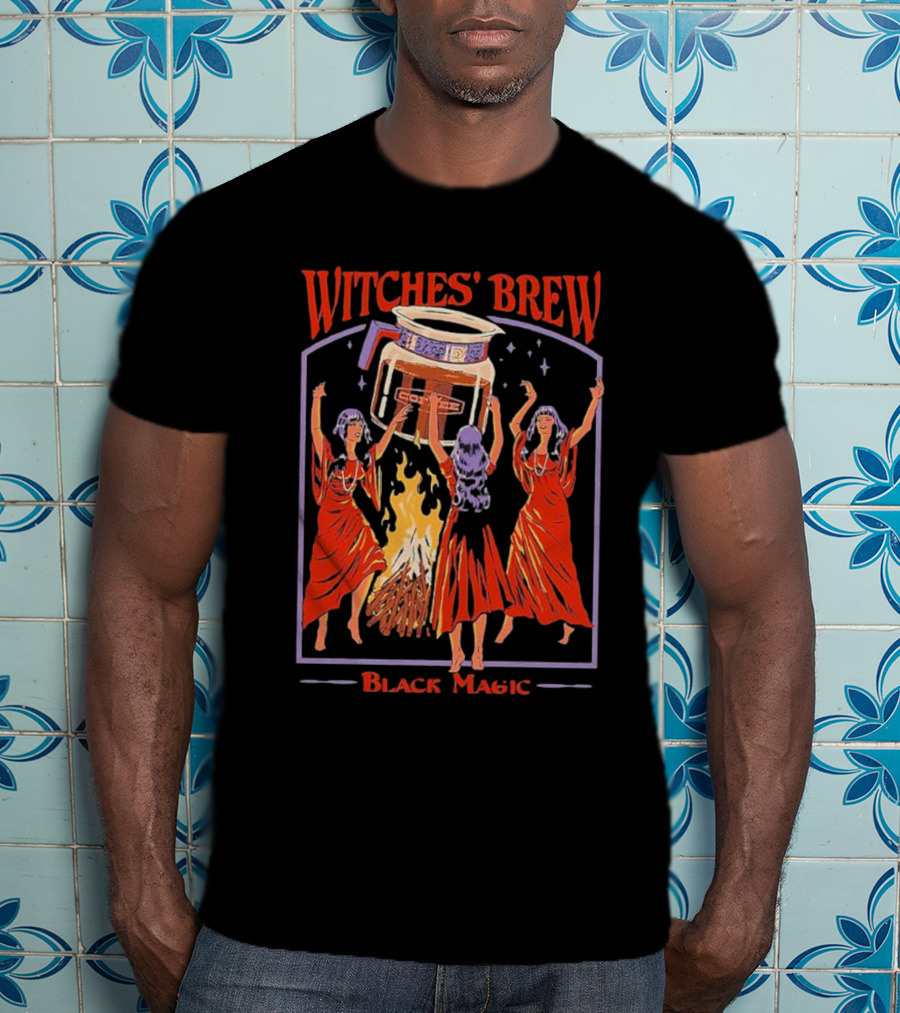 Witches’ Brew Black Magic Ritual Dance Around Cauldron T-Shirt