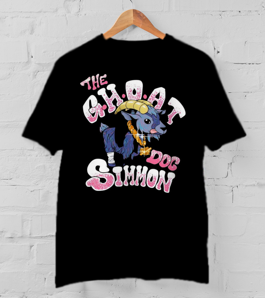 The Ghoat Dog Simmon Goat Cartoon With Gold Chain T-Shirt
