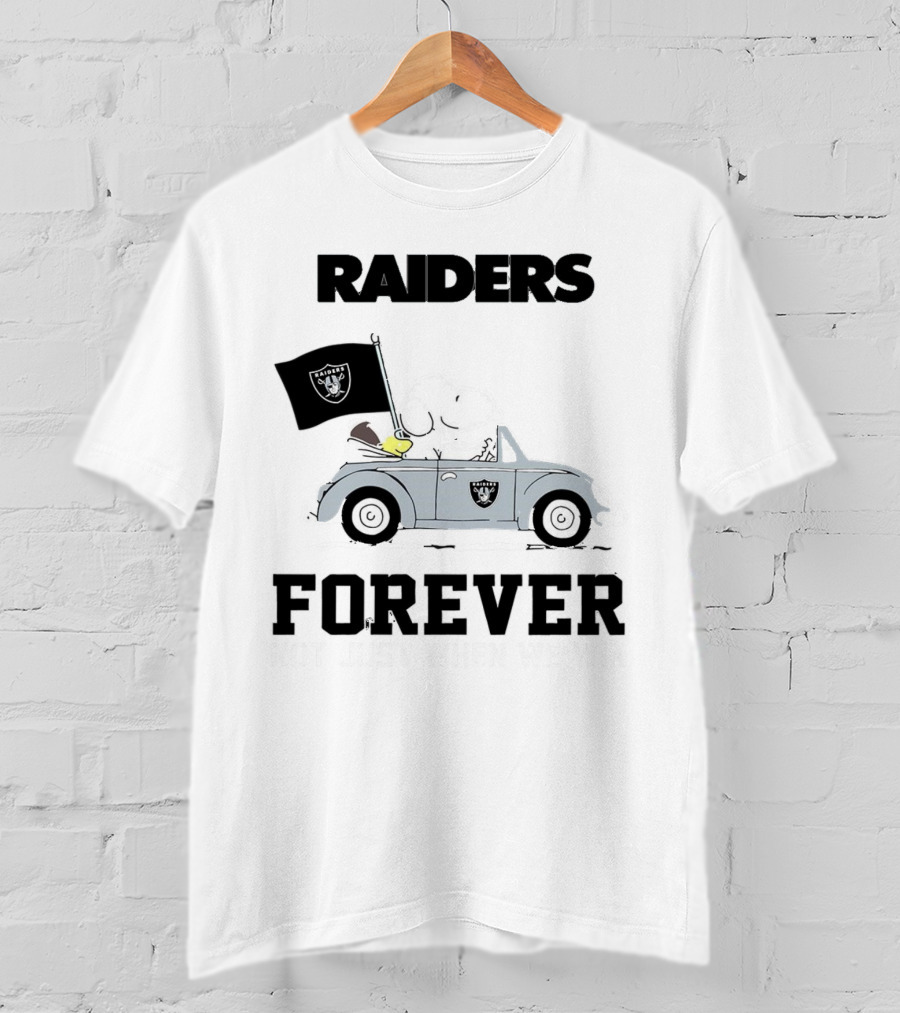 Raiders Forever Not Just When We Win Snoopy Woodstock Car T-Shirt