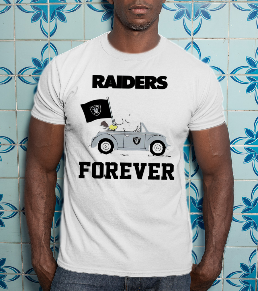 Raiders Forever Not Just When We Win Snoopy Woodstock Car T-Shirt