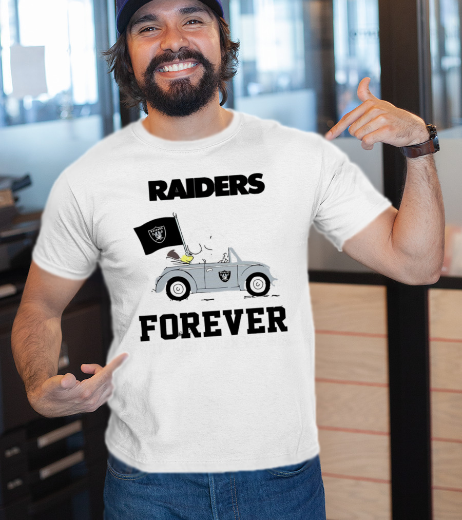 Raiders Forever Not Just When We Win Snoopy Woodstock Car T-Shirt