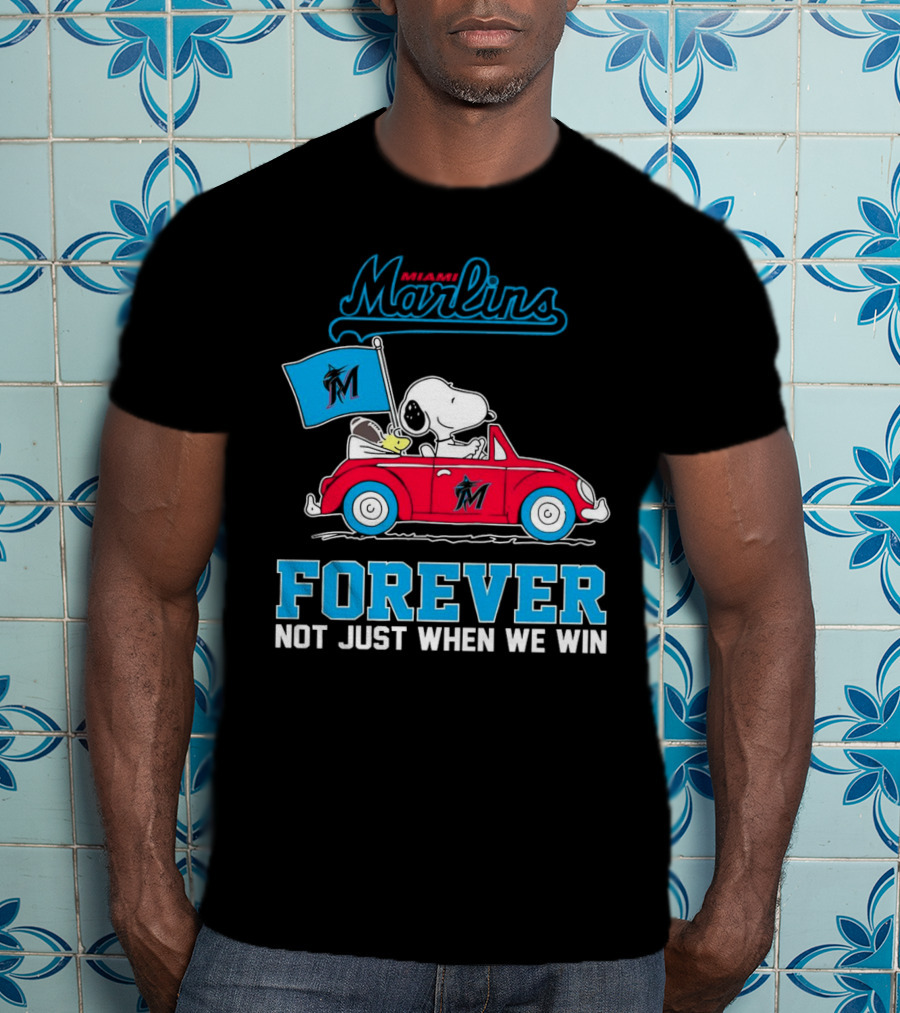 Snoopy Miami Marlins Forever Not Just When We Win T-Shirt