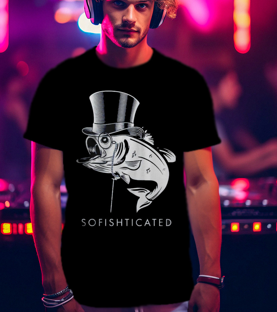 Sofishticated Fish In Top Hat And Monocle T-Shirt