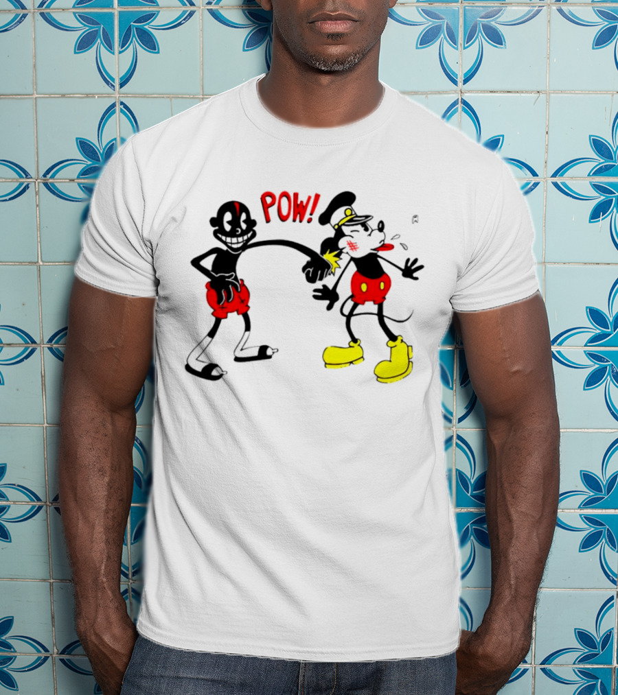Lil Darkie Pow Punch Black And Red Character With Yellow Boots T-Shirt