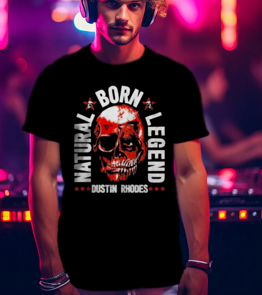 Dustin Rhodes Natural Born Legend Skull T-Shirt