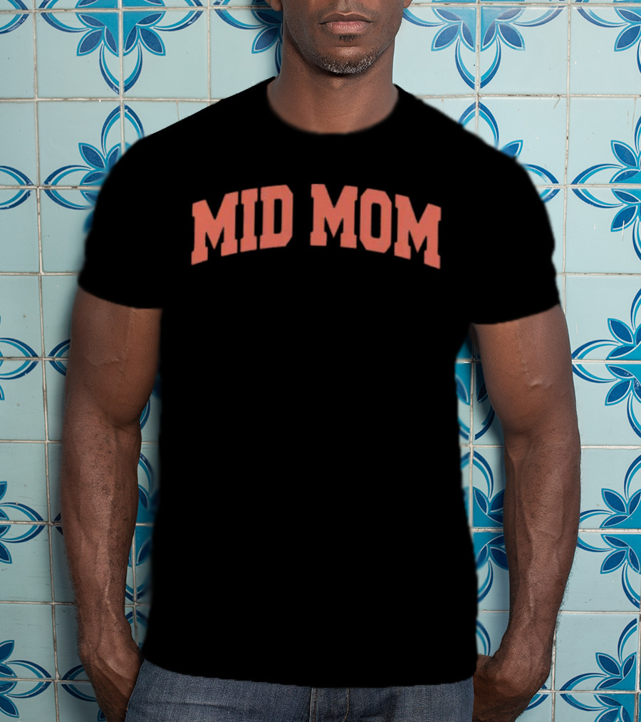 MID MOM Vintage Sports Typography T-Shirt