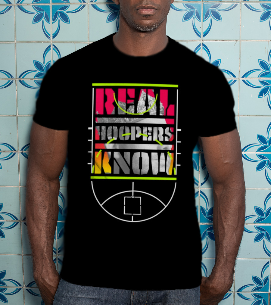 Real Hoopers Know Basketball Court T-Shirt
