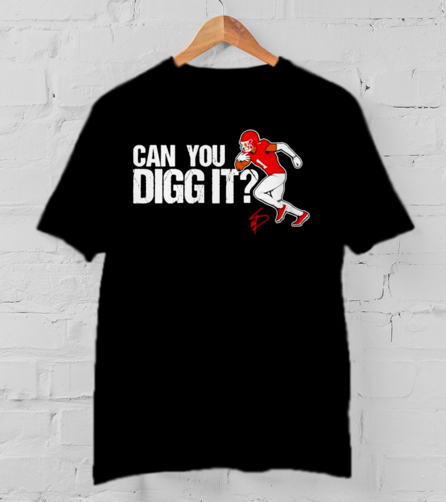 Can You Digg It Houston Football Stefon Diggs Player Running T-Shirt