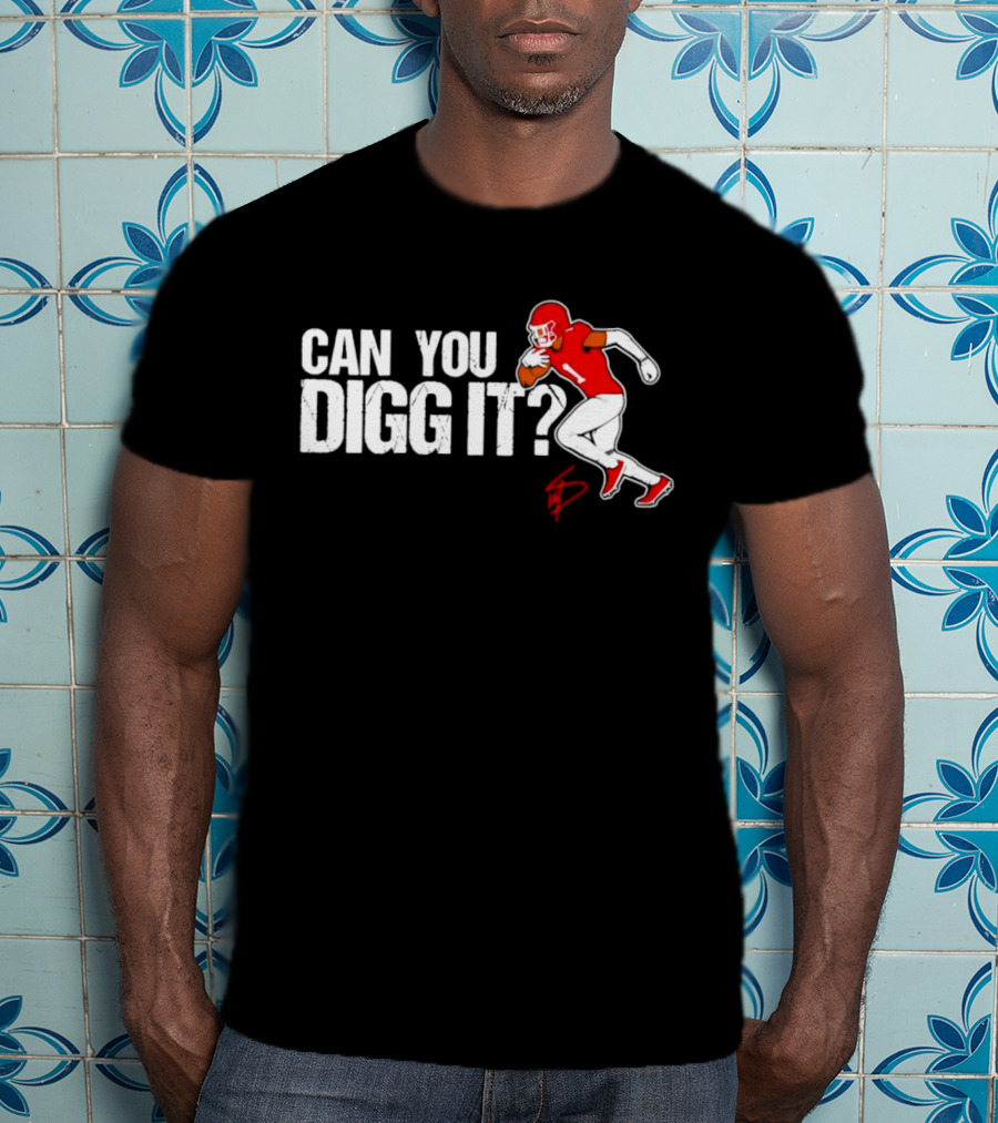 Can You Digg It Houston Football Stefon Diggs Player Running T-Shirt