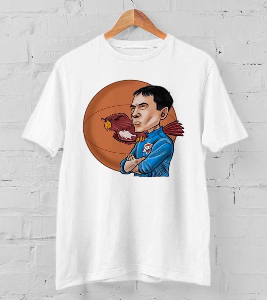 Mark Daigneault OKC Thunder Red-Tailed Hawk Eyes Basketball T-Shirt