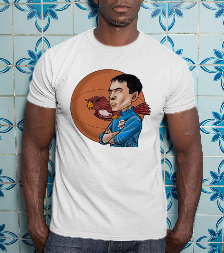 Mark Daigneault OKC Thunder Red-Tailed Hawk Eyes Basketball T-Shirt