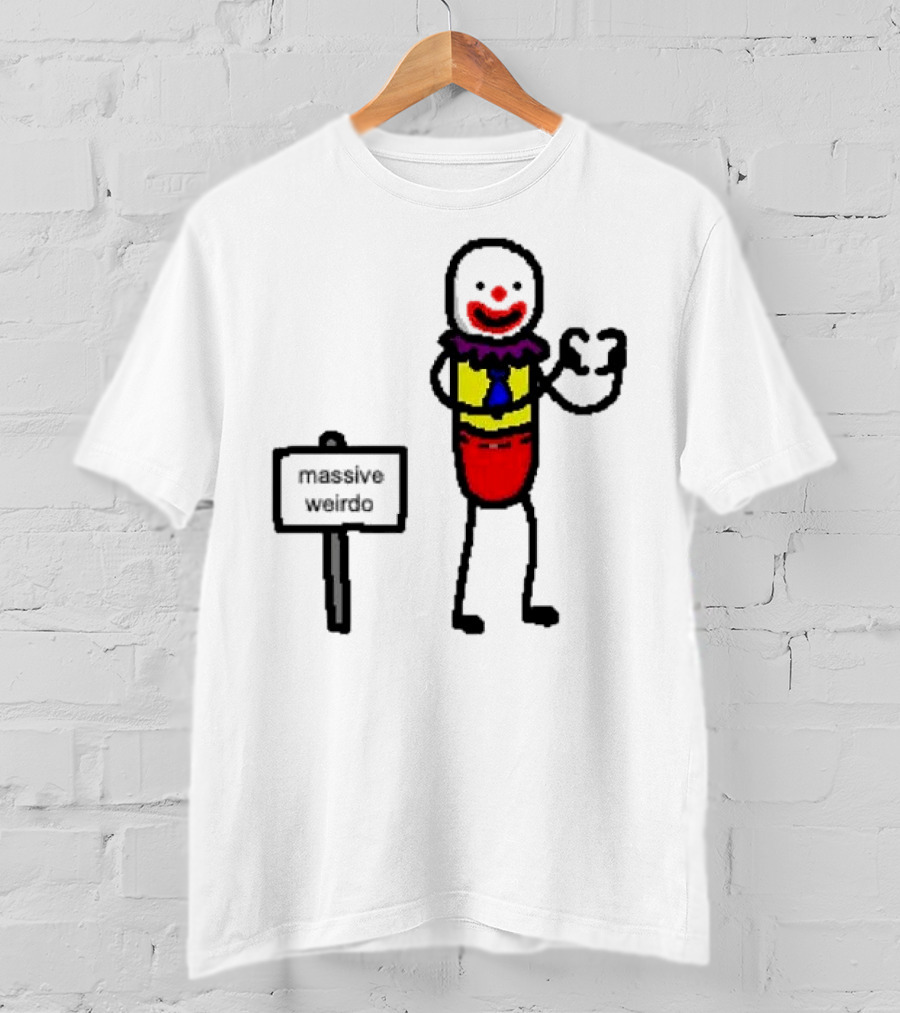 Gregg Doyel Massive Weirdo Clown Drawing T-Shirt