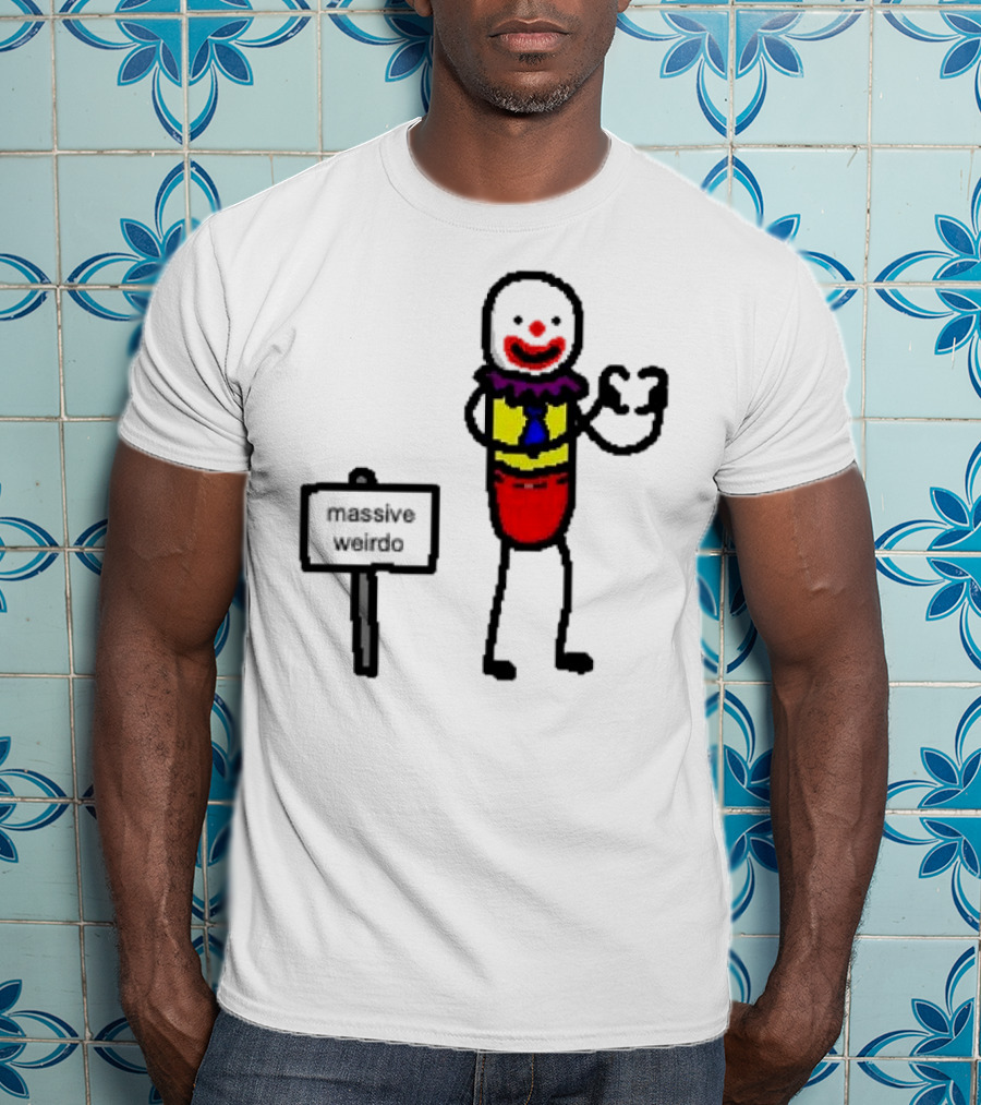 Gregg Doyel Massive Weirdo Clown Drawing T-Shirt