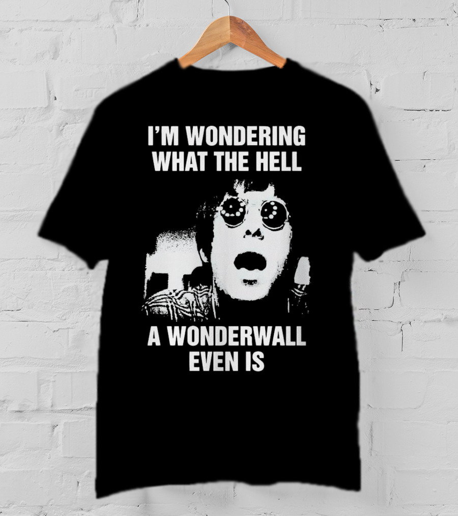 I’m Wondering What The Hell A Wonderwall Even Is Music Nostalgia Retro Sunglasses T-Shirt