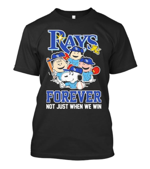 Tampa Bay Rays Peanuts Characters Baseball Forever Not Just When We Win T-Shirt