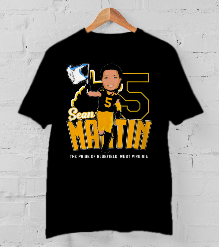 Sean Martin Number 5 The Pride Of Bluefield West Virginia Mountaineers Football T-Shirt