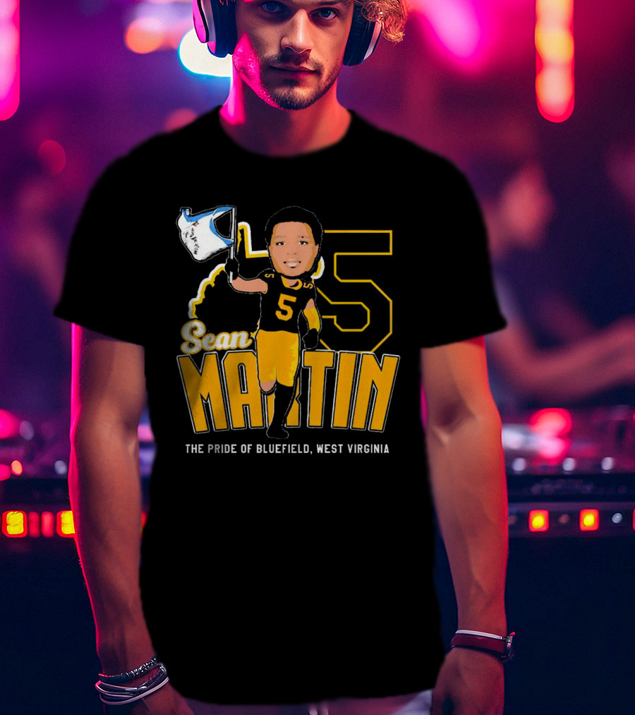 Sean Martin Number 5 The Pride Of Bluefield West Virginia Mountaineers Football T-Shirt