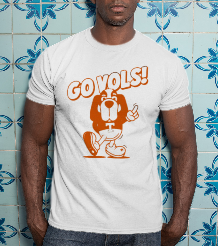 Smokey Tennessee Go Vols Mascot With Orange Dog And T T-Shirt