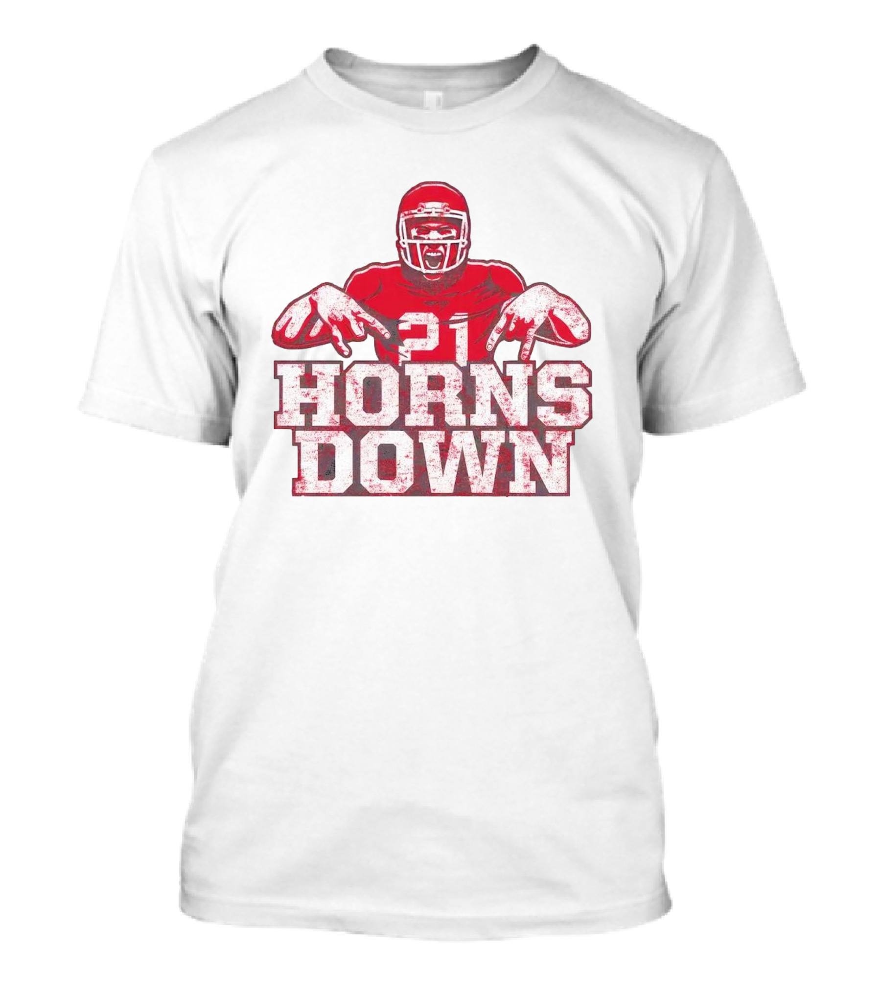21 Horns Down Arkansas Razorbacks Football T-Shirt