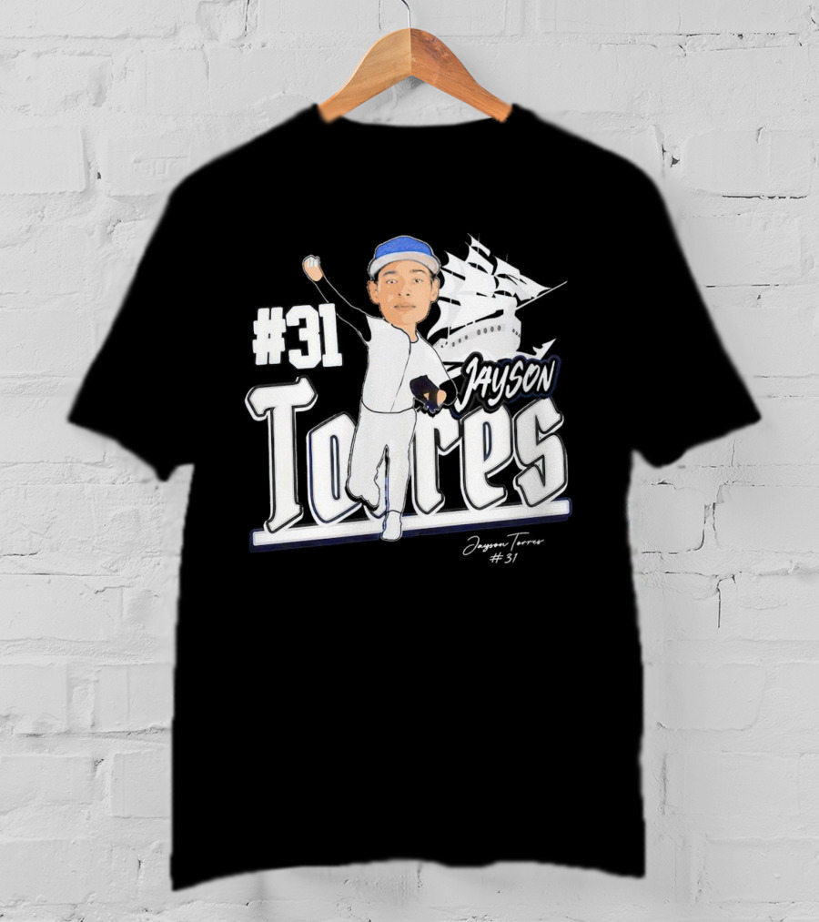 Jayson Torres #31 Seton Hall Pirates Baseball Signature T-Shirt