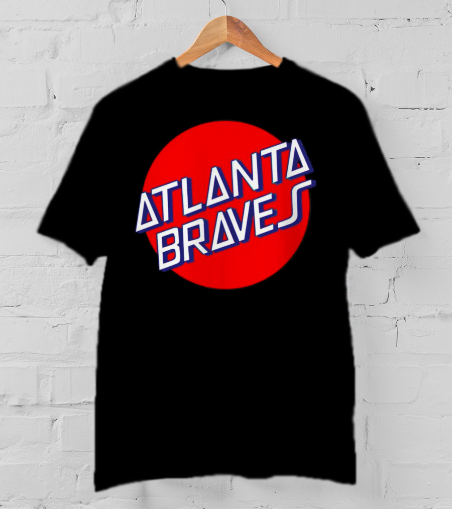 Matt Olson Santa Cruz Skateboards Atlanta Braves Logo Red Circle T-Shirt
