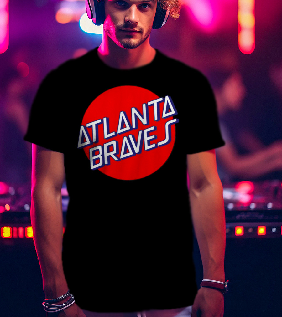 Matt Olson Santa Cruz Skateboards Atlanta Braves Logo Red Circle T-Shirt