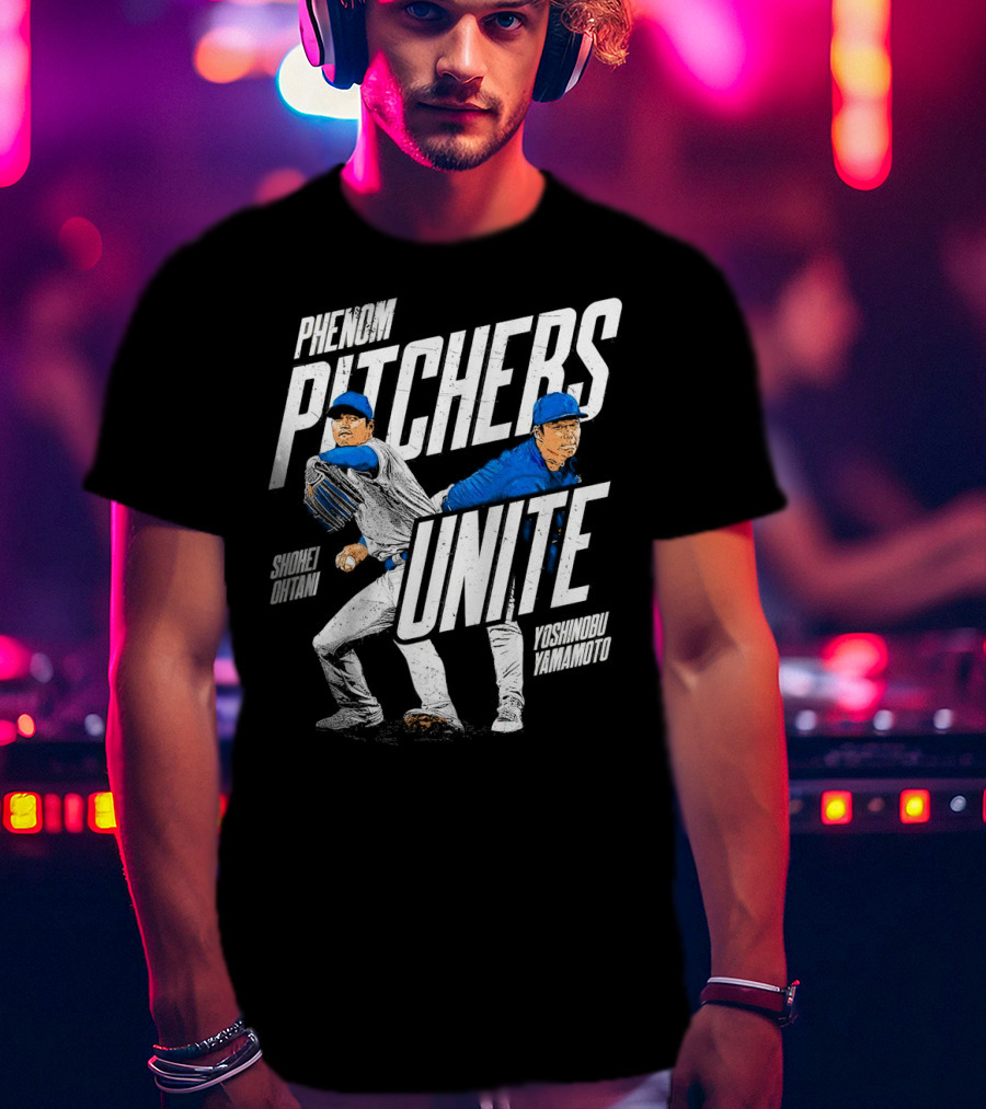 Phenom Pitchers Unite Shohei Ohtani Yoshinobu Yamamoto Baseball Duo T-Shirt