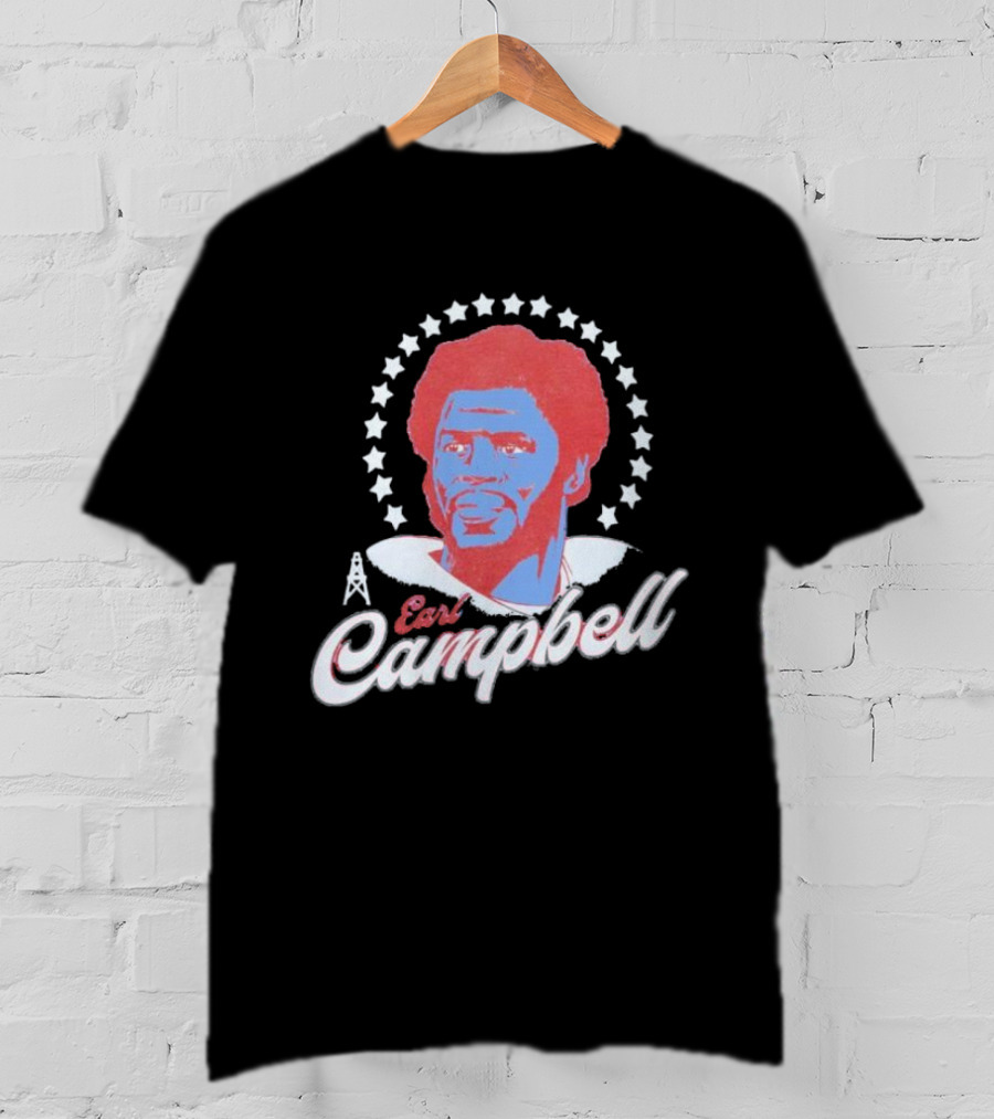 Earl Campbell Houston Oilers Retro Football Icon Stars T-Shirt