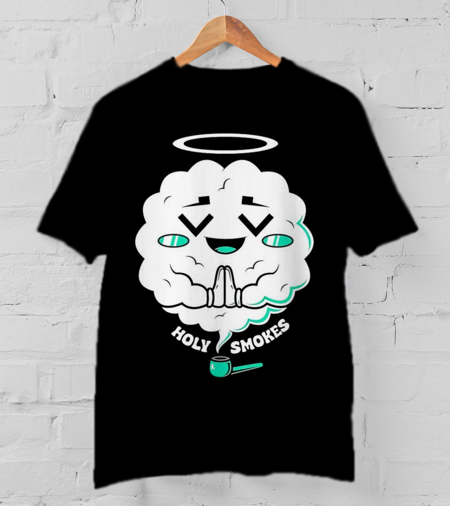Holy Smokes Cloud With Halo And Pipe T-Shirt