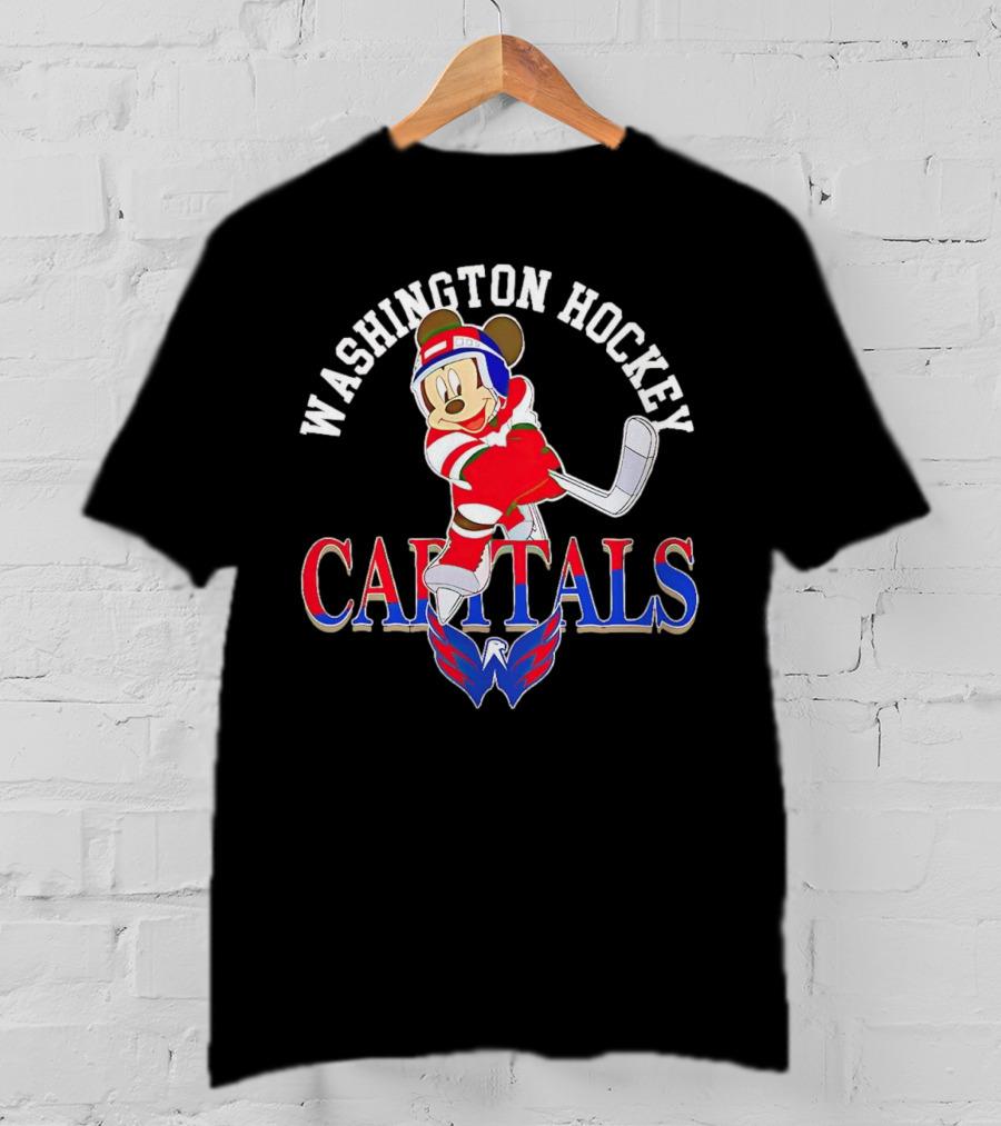 Washington Capitals Mickey Mouse Hockey Player T-Shirt