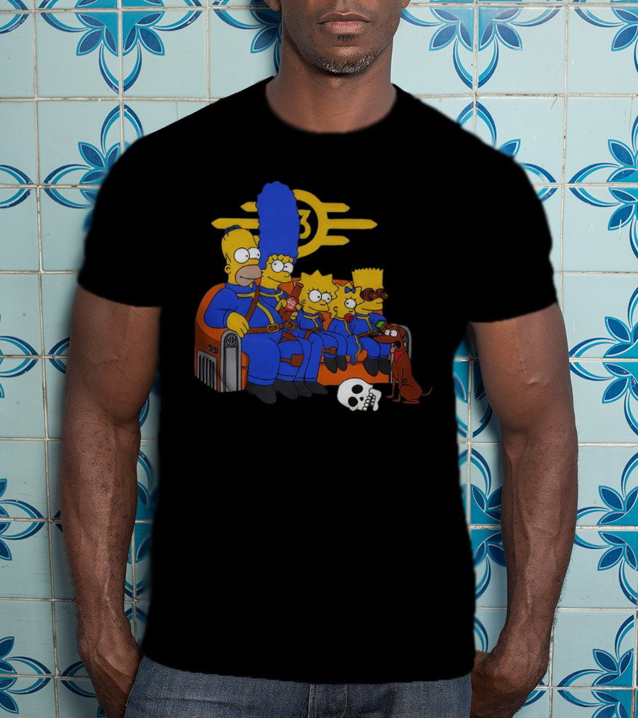 The Simpsons Fallout Vault-Tec Nuclear Family Crossover T-Shirt