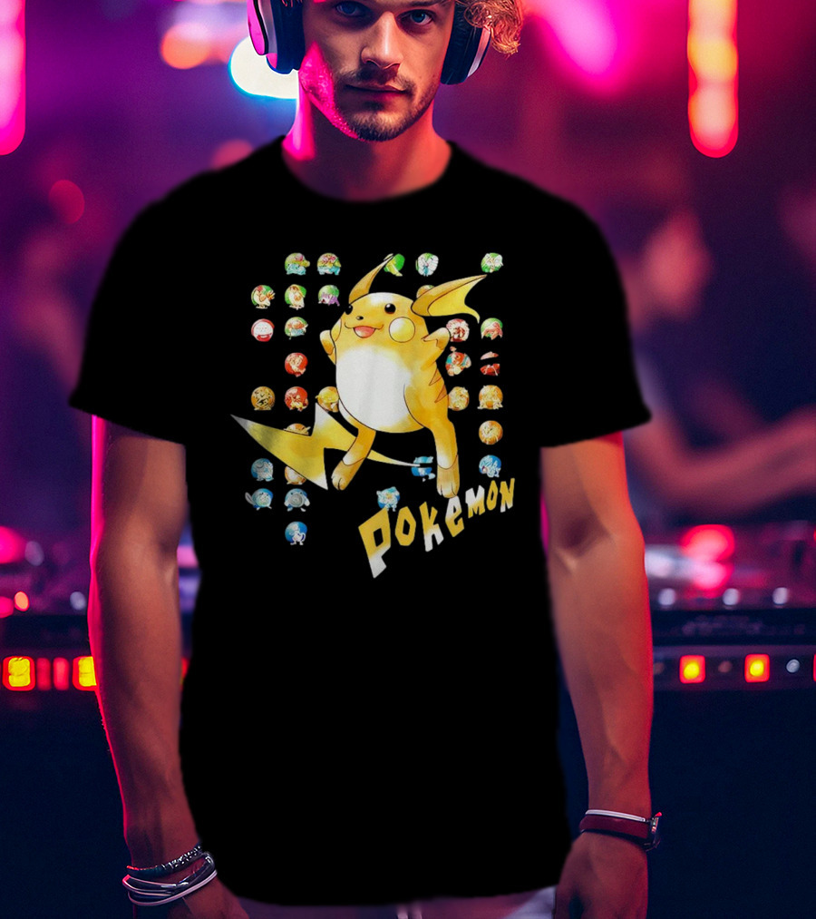Pokemon Pikachu And Classic Characters Collection T-Shirt