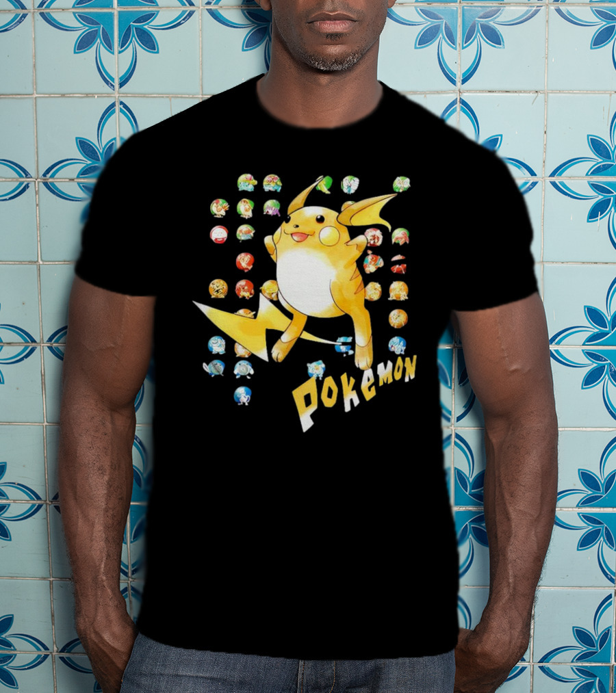 Pokemon Pikachu And Classic Characters Collection T-Shirt