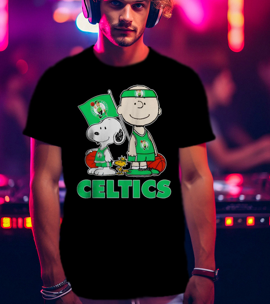 Celtics Snoopy And Charlie Brown Basketball Team Spirit T-Shirt