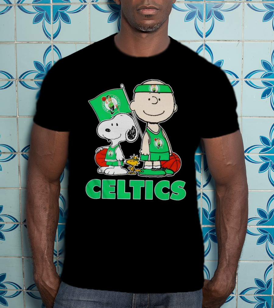 Celtics Snoopy And Charlie Brown Basketball Team Spirit T-Shirt