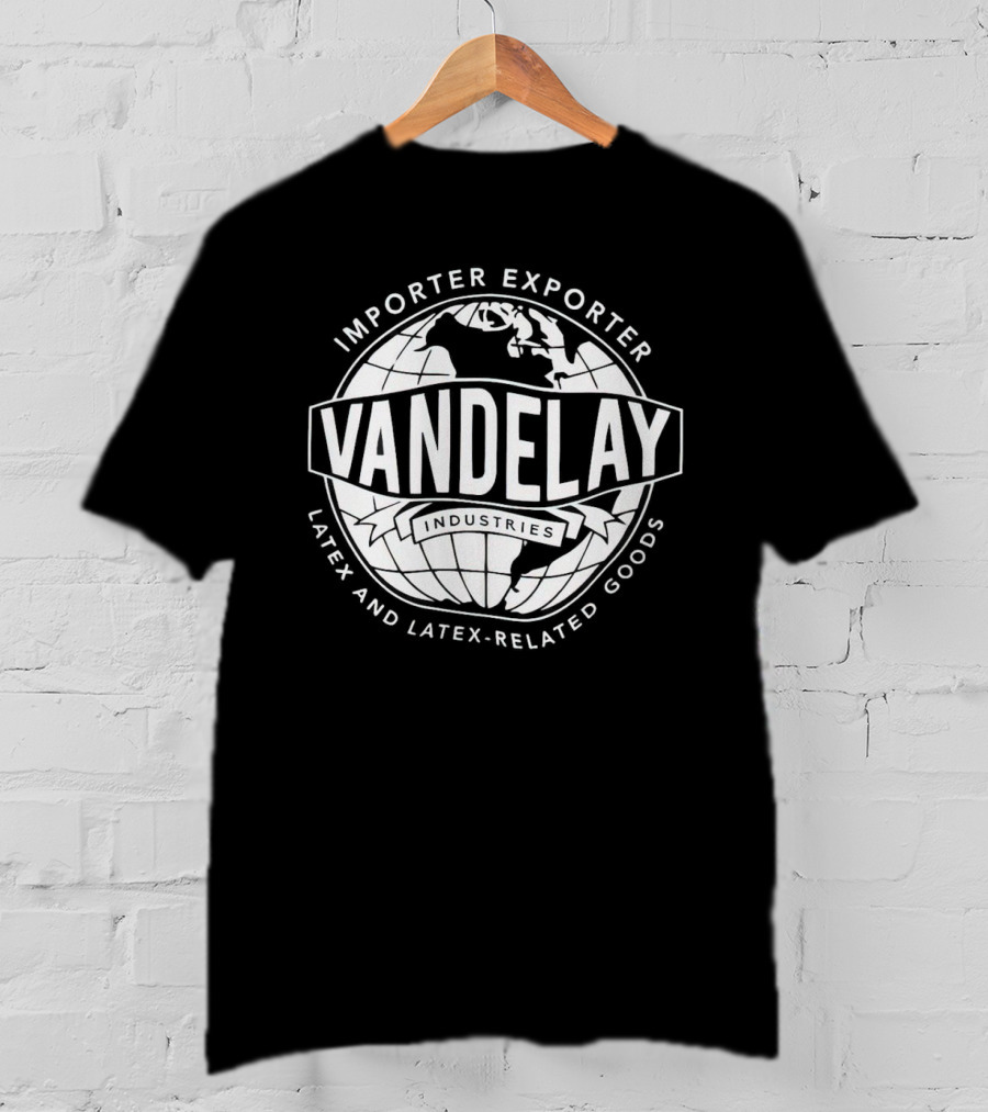 Vandelay Industries Importer Exporter Latex And Latex-Related Goods Globe T-Shirt