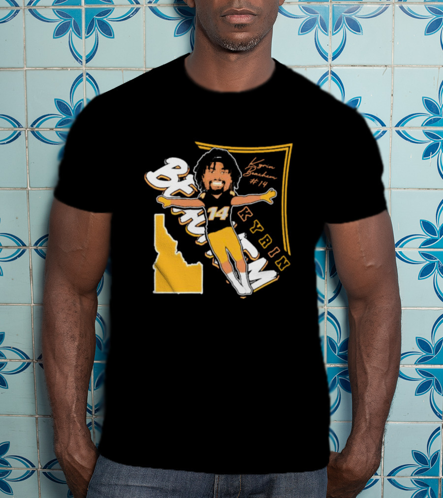 Kyrin Beachem #14 Idaho Vandals Football Kyrin Signature T-Shirt