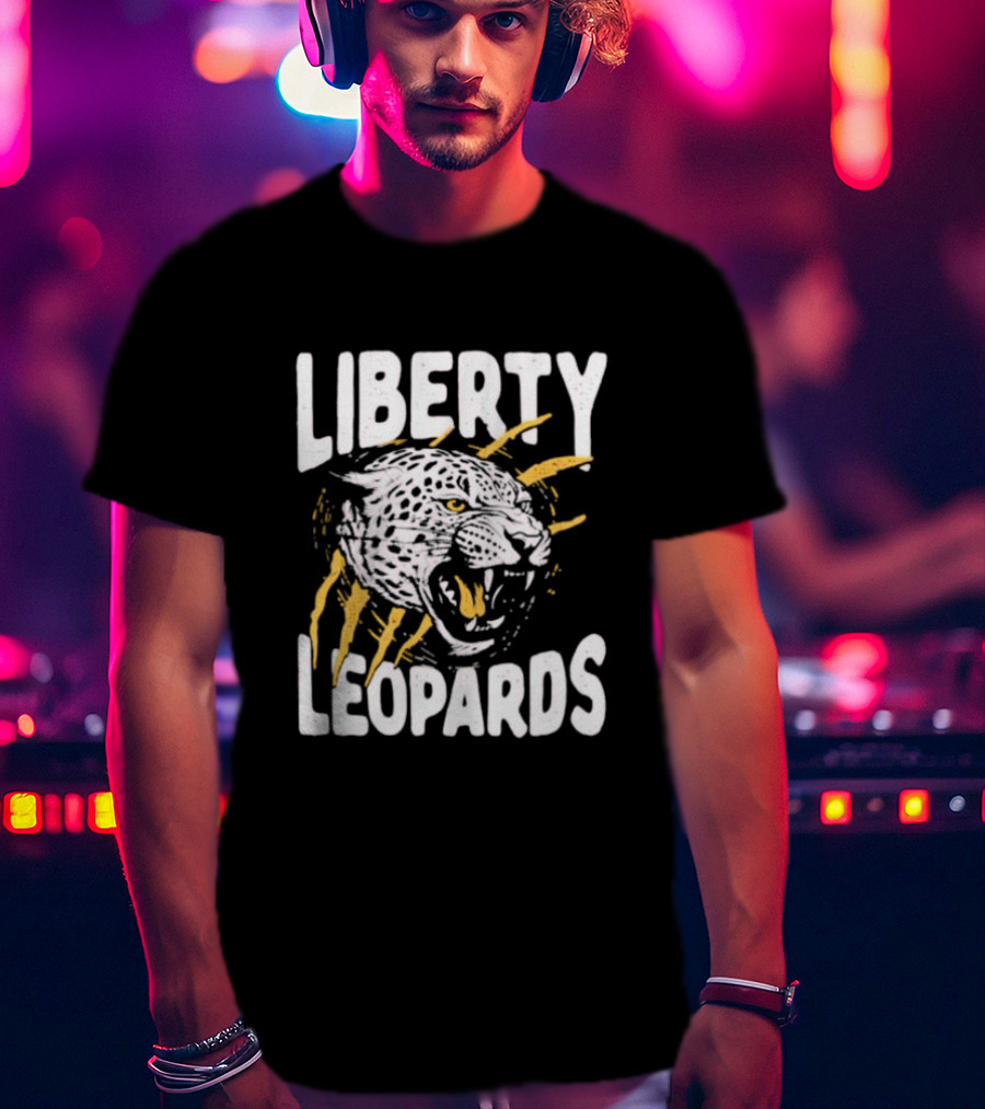 LIBERTY LEOPARDS Fierce Leopards Head With Claw Marks T-Shirt