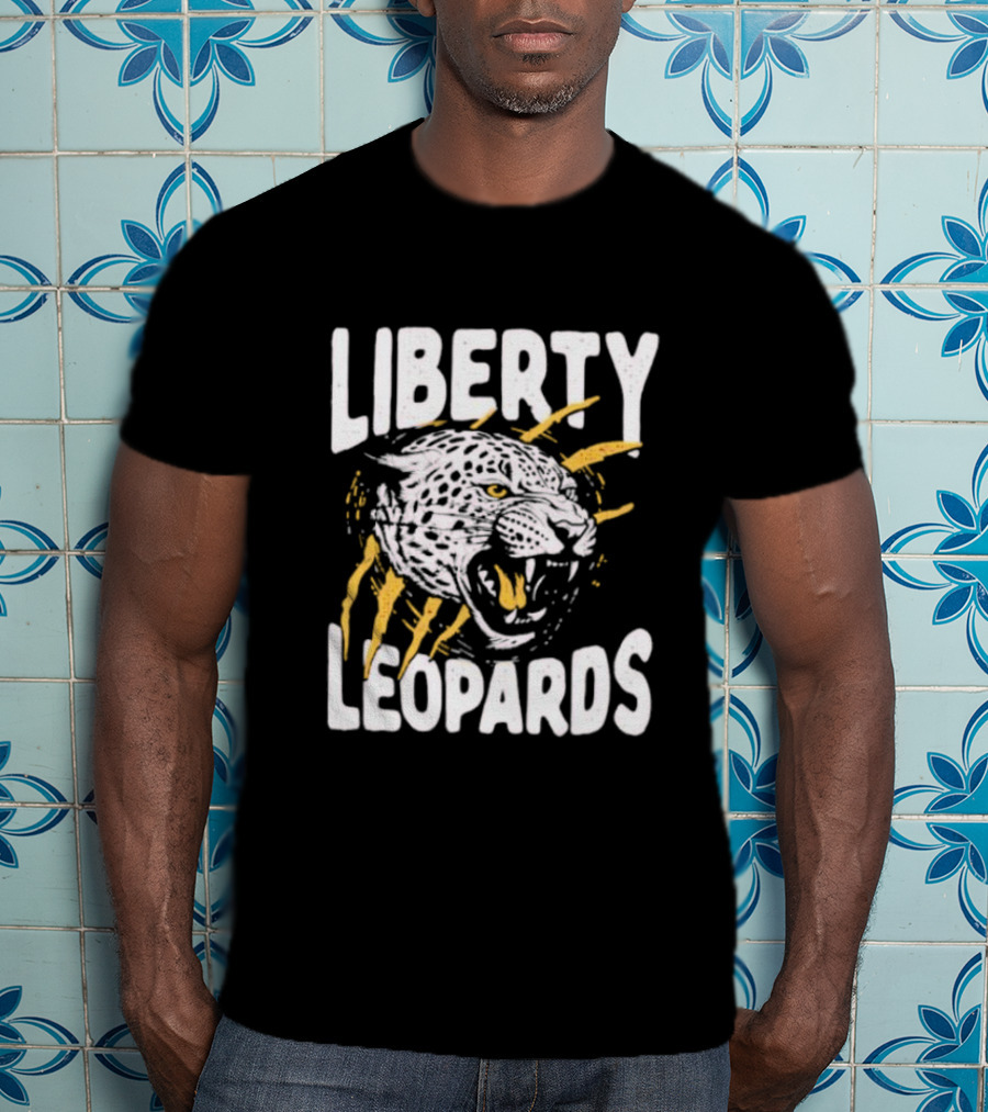 LIBERTY LEOPARDS Fierce Leopards Head With Claw Marks T-Shirt