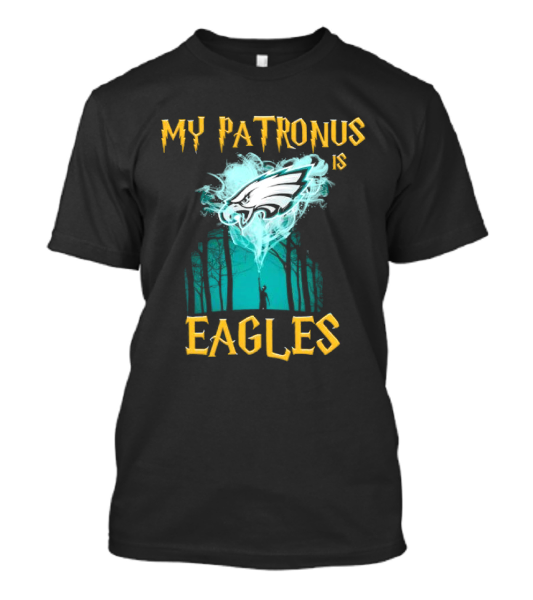 My Patronus Is Philadelphia Eagles Forest Scene Football Fan Magic Charm T-Shirt