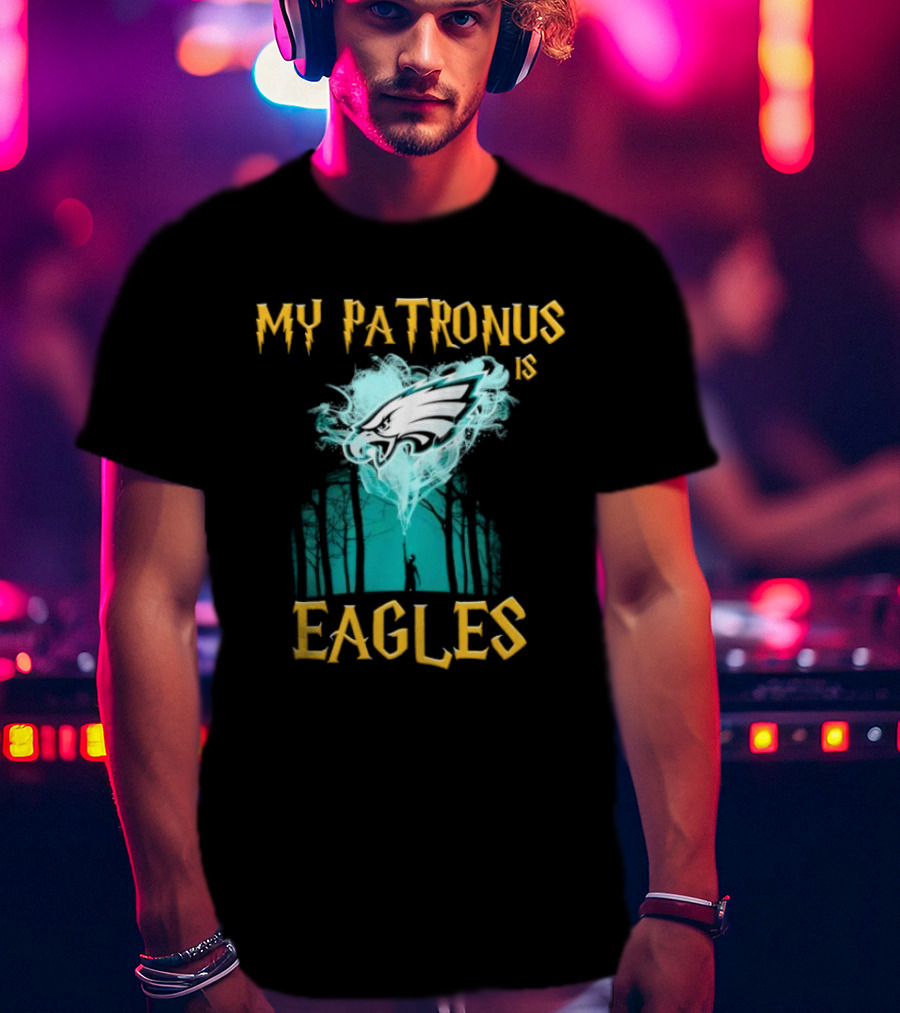 My Patronus Is Philadelphia Eagles Forest Scene Football Fan Magic Charm T-Shirt