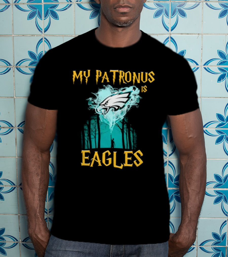 My Patronus Is Philadelphia Eagles Forest Scene Football Fan Magic Charm T-Shirt